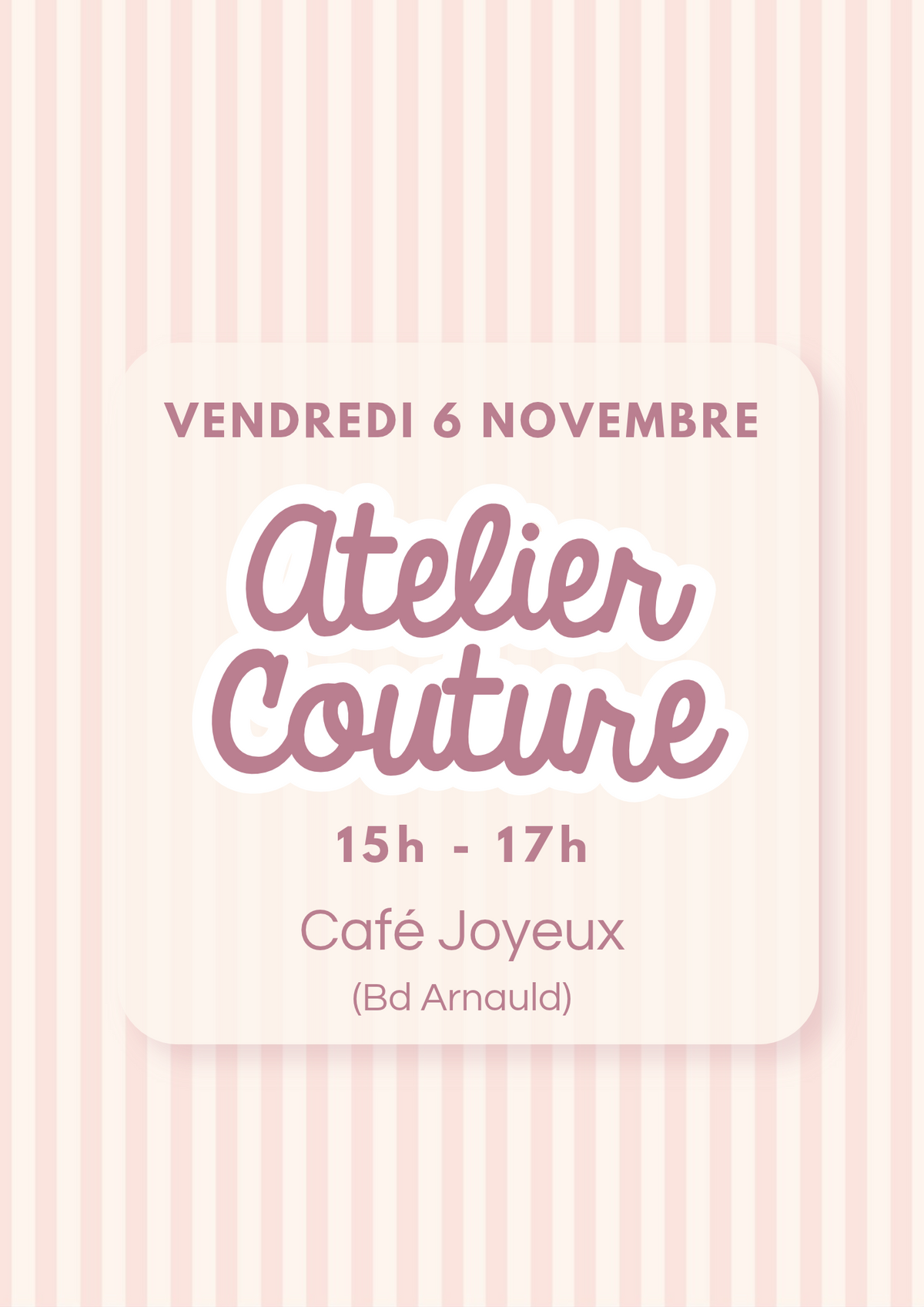 Atelier Couture - 1 place